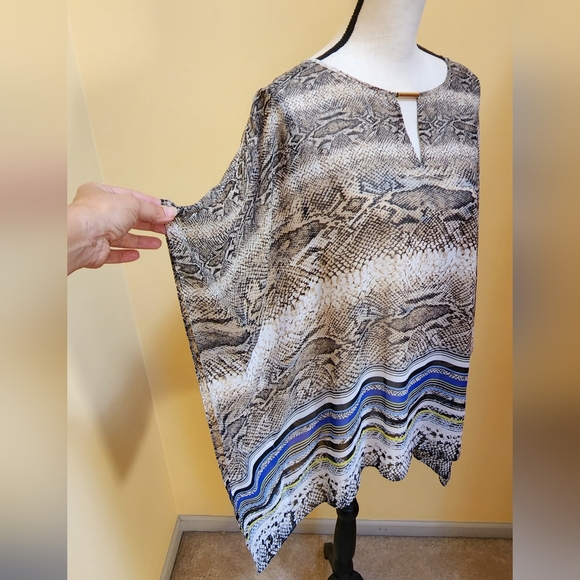 Dana Buchman flowy high/low tunic top ~XL - Picture 2 of 8